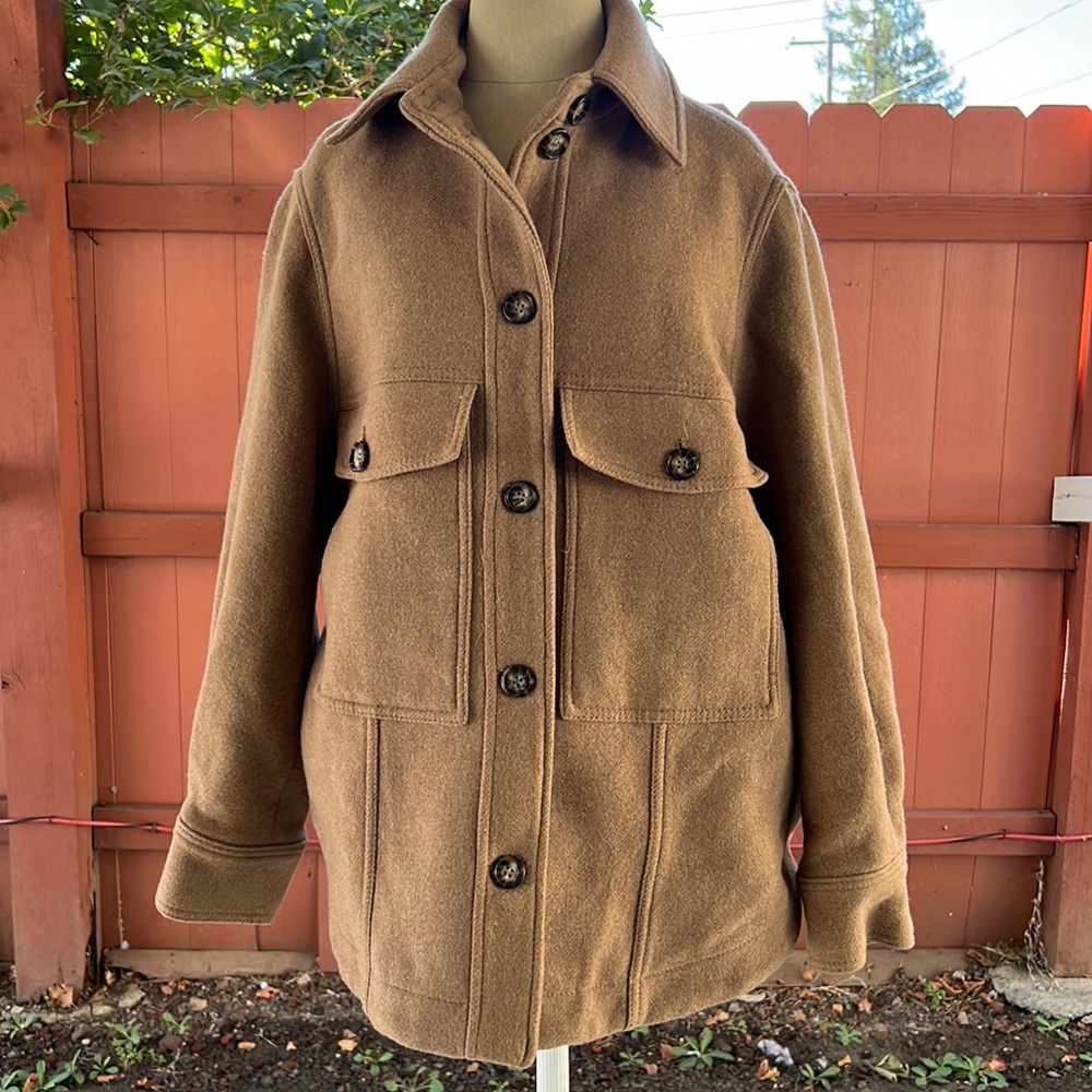 Wool Blend Laine Mélangéé H & M Coat